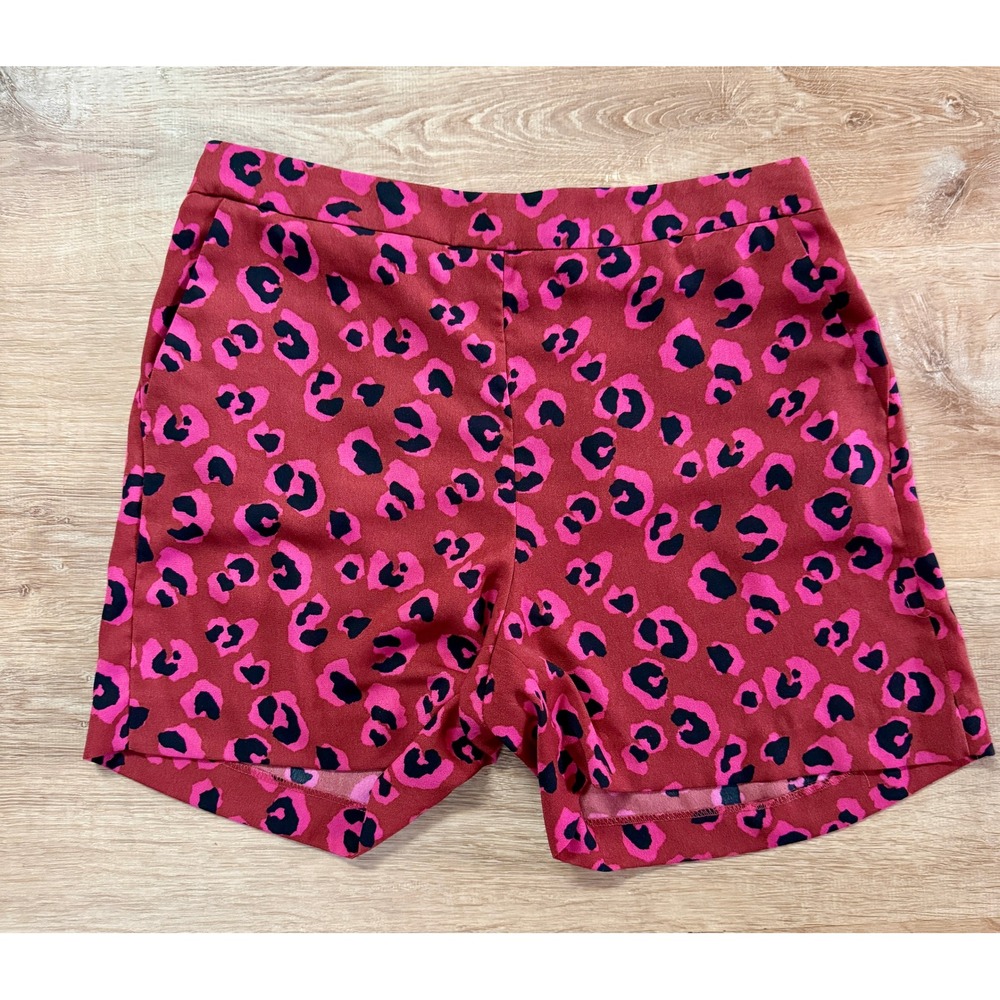Halogen Pink Leopard‎ Print High Waist Shorts Women's M